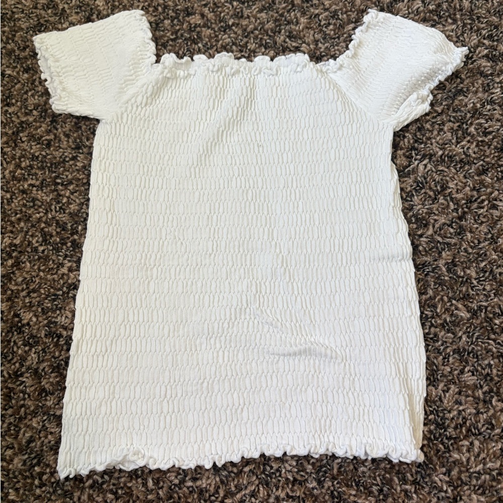 Aura White Textured Blouse